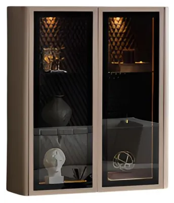 Produktbild von Designer Wandregal Vitrine Modern Hängeregal Wohnzimmer