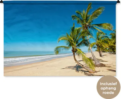 Produktbild von MuchoWow® Wandteppich Wandbehang Strand - Meer - Palme 150x100 cm Tapisserie Dekoration Wandtuch - Waschbar - Tapisserien - Wand-Decke