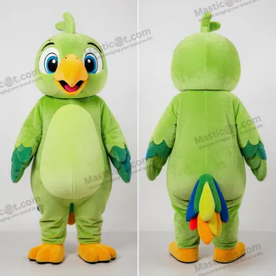 Produktbild von Lime MASTICOT Green Animierter Papagei Maskottchen