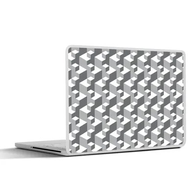 Produktbild von MuchoWow® Laptop Aufkleber Sticker Cover Muster - Blöcke - 3D 40x30 cm - Laptop Dekoration - Selbstklebend
