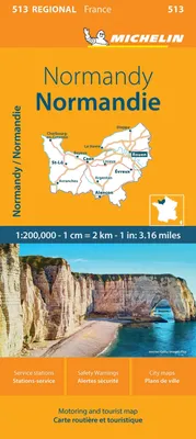 Produktbild von Normandie - Michelin Regionalkarte 513