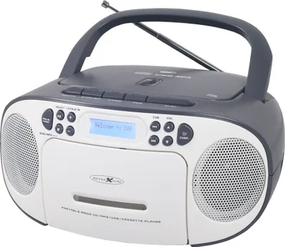Produktbild von Reflexion RCR2260DAB weiß-grau / Boombox mit DAB+ & UKW Radio, Kassette, CD/MP3, USB und AUX-IN