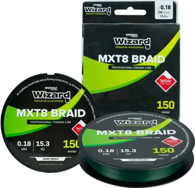 Produktbild von Wizard Mxt8 150 M Geflochtene Schnur Durchsichtig 0.200 mm Durchsichtig 0.200 mm