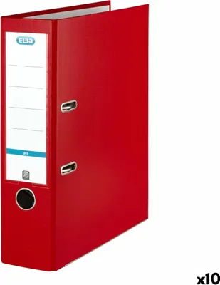 Produktbild von Ordnerbox mit Hebelmechanik Elba Rot A4 (10 Stück)