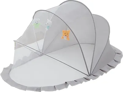 Produktbild von Tragbares Reise-Babybettzelt mit Moskitonetz und Baldachin – faltbar, ideal für Kleinkinder beim Schlafen im Freien