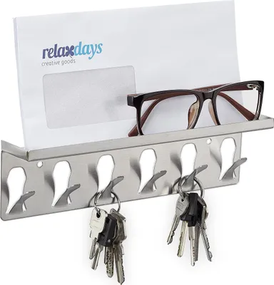Produktbild von relaxdays Silbernes Schlüsselbrett