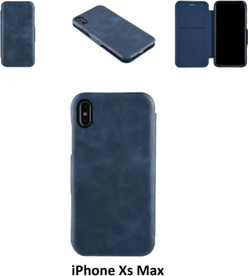 Produktbild von Apple iPhone Xs Max Card holder Blue Book type case for iPhone Xs Max Magnetic closure