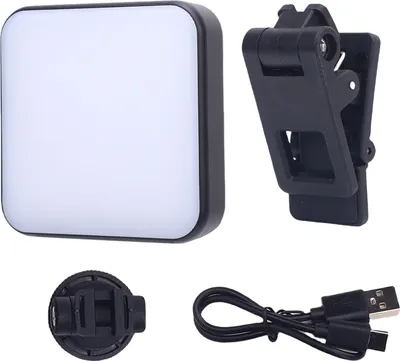 Produktbild von Zweifarbiges Videoaufhellungslicht Dimmbares, wiederaufladbares LED-Kameraaufhellungslicht mit Cold Shoe Mount für Live-Streaming
