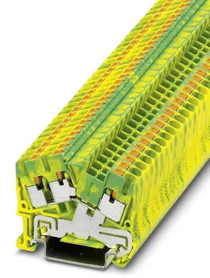 Produktbild von PHOENIX CONTACT PTS 2,5-TWIN-PE - Schutzleiter-Reihenklemme PTS 2,5-TWIN-PE Grün-Gelb Inhalt: 50 St.