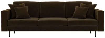 Obrázek produktu pro Čtyřmístná pohovka značky Braun, látková, vhodná do obývacího pokoje, designové pohovky, čalouněné pohovky, kreativní design