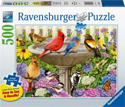 Produktbild von Ravensburger At the Birdbath, 500 Stück(e), Tiere, 9 Jahr(e)