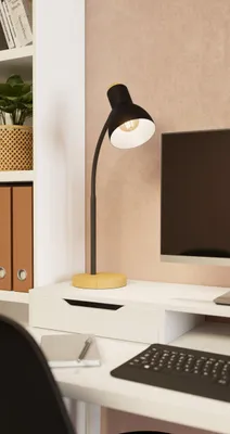 Obrázek produktu pro Eglo 98831 VERADAL E27 stolní lampa černohnědá