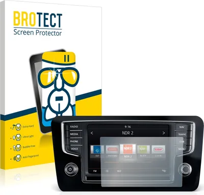 Produktbild von BROTECT Schutzglas für Volkswagen Sharan 2015 Composition Media 6.5" 2015 Schutzfolie Panzer Folie Glas Display Schutz klar