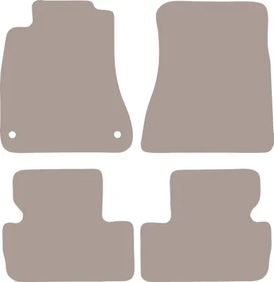 Image de Tapis de sol en velours pour Lexus IS II sedan (2005-2013) - tapis de sol LUX beige (4 pièces)