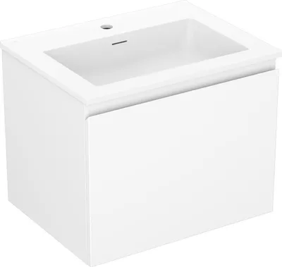 Produktbild von Mexen Orio Badezimmermöbel 60 cm mit Waschbecken Otis, 1 Schublade, weiß matt - 91A10-06047-1-BF01-W18M01