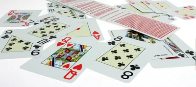 Produktbild von COPAG® 100% Plastik Texas Hold`Em Plastik Poker, Jumbo Index, rot/gold