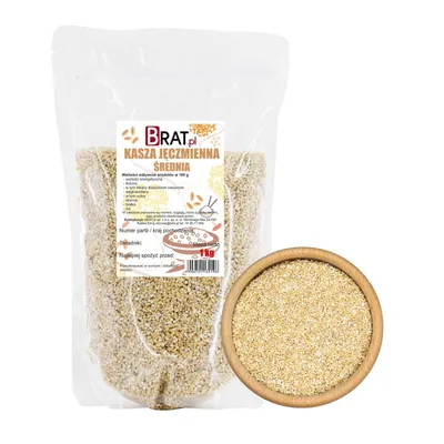 Obrázok produktu pre Stredné jačmenné krúpy 1kg Brat.pl