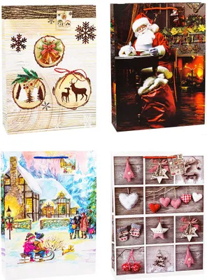 Produktbild von TSI 84177-SG 12 Geschenktaschen Weihnachten Serie 7 Motiv