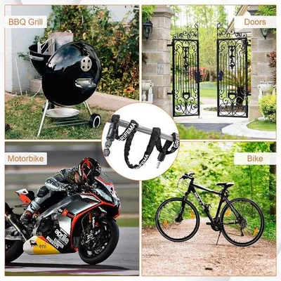 Produktbild von Famanu Fahrradschloss - Kettenschloss für Motorräder und E-Bikes