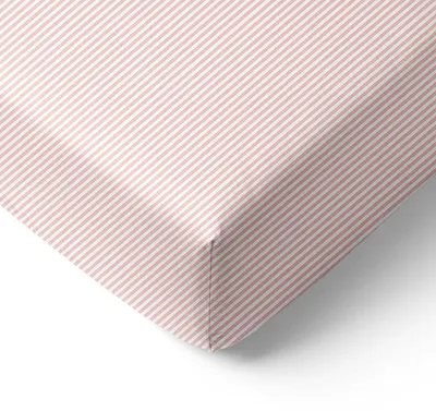 Produktbild von Petite Amélie Spannbettlaken 90 x 200 cm Striped - Off-White & Rosa