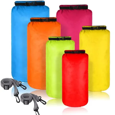 Produktbild von Trockensack Packsack Dry Bag Set - 6 Stück - Wasserdicht - 3 bis 20 Liter - Für Kajak, Camping und Wandern