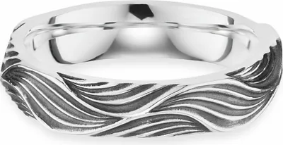 Produktbild von cai Ring 925/- Sterling Silber rhodiniert Wellen