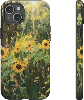 Produktbild von Sonnenblumen im Wald – Hülle Kompatibel mit iPhone 15 Plus