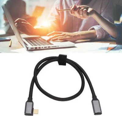 Obrázok produktu pre USB 3.1 Gen2 HD 4K kábel s pravouhlým konektorom, 50 cm, rýchle nabíjanie, 10 Gb/s