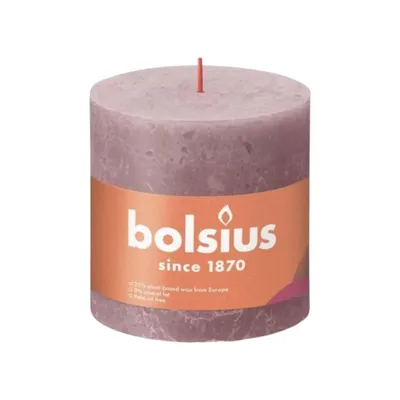 Produktbild von BOLSIUS Stumpenkerze Rustiko Shine 10x10cm eschenrosa