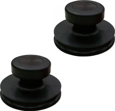 Produktbild von 2 x Vollgummi Saugheber SCHWARZ Glassauger Gummisauger f. Spiegel Fliesen Ø85 mm