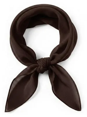 Produktbild von TigerTie Damen Nickituch Chiffon in dunkelbraun - Leichtes zartes Halstuch - 58