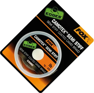 Produktbild von Fox Camotex Semi Stiff Coated Camo Braid 20m - Vorfachschnur, Tragkraft:20lbs/9.1kg