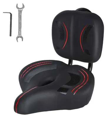 Obrázek produktu pro Sedlo na kolo, nastavitelné opěradlo, odolná konstrukce, černá barva
