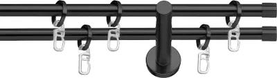 Produktbild von SN Deco - Stilgarnitur Brest, 19 mm, 2-Lauf, schwarz, 320 cm (4x160 cm inkl. Verbinder)