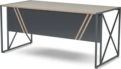 Image de Table de bureau marron-noir Bureau rectangulaire design