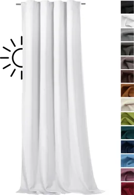 Produktbild von heimtexland ® Verdunklungsvorhang Thermovorhang Multifunktionsband Dekoschal blickdicht verdunkelnd isolierend dämmend Deko Gardine Typ139 Grau Weiß