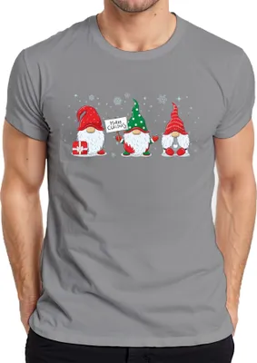 Produktbild von Merry Christmas Gnome Elfen Wichtel - Weihnachten Weihnachtsgeschenk Christmas Herren T-Shirt, Grau, XXL