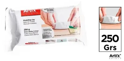 Image de Pâte à modeler naturelle durcissable 250 g, blanche