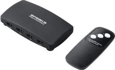 Immagine prodotto di SpeaKa Professional SP-HDS-200 Switch HDMI a 3 porte con telecomando UHD 8K @ 60 Hz, UHD 4K @ 120 Hz