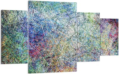 Produktbild von Bild auf Leinwand - Leinwandbild - Abstraktion modern - 160x90cm - Wand Bild - Wanddeko - Leinwanddruck - Bilder - Kunstdruck - Wanddekoration - Leinwand bilder - Wandkunst - DL160x90-3668