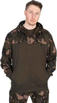 Obrázek produktu pro Fox Fishing Mikina LW Khaki/Camo Split Zip Hoody - L