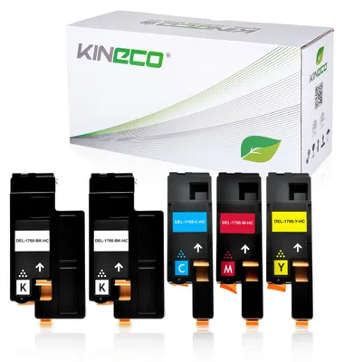 Zdjęcie produktu dla Kineco 5, toner kompatybilny z drukarkami Dell C1760nw, 1250c, C1765nfw, C1700 Series, 1350cnw, 1355cnw - czarny: wystarcza na 2000 stron, kolorowy: wystarcza na 1400 stron