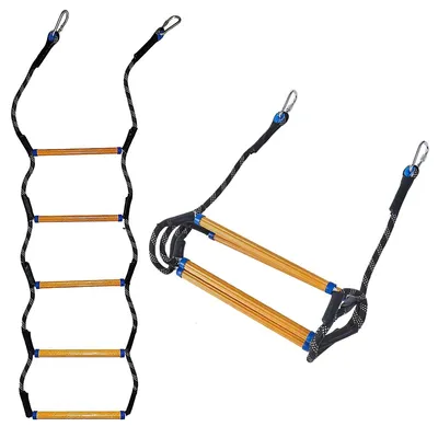 Produktbild von Yachtleiter für Boote,Faltbar Bootsleiter Marine-Strickleiter, 200 kg Bootsleiter Klappbar, Robust und Langlebig, 5 Stufen Boots Strickleiter