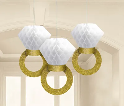 Produktbild von amscan Wabenbälle Hochzeit 30,4cm 3 Stück