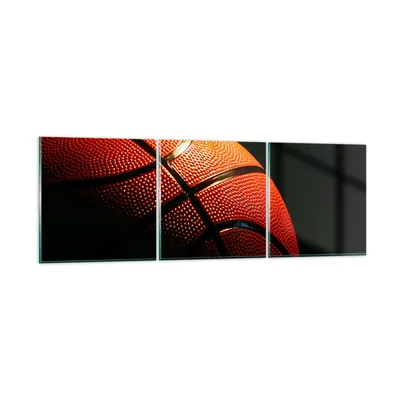 Produktbild von Bilder auf glas - Basketball Spiel Sport - 150x50cm - Glasbilder - Wandbilder - Kunstdruck - zum Aufhängen bereit - Wanddekoration aus Glas - Glas Bilder - Wandbild auf Glas - 3 Teile - GCA150x50-2225