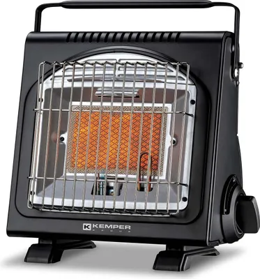 Image de Chauffage à gaz portable Piezo 1700W à cartouche Systèmes Sécurité intégrés Autonomie 2h30 KEMPER