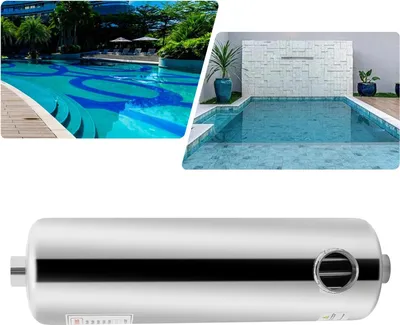 Image de Échangeur de chaleur pour piscine - Échangeur de chaleur pour piscine - 60 kW - Acier inoxydable - 480 × 134 mm - Blanc