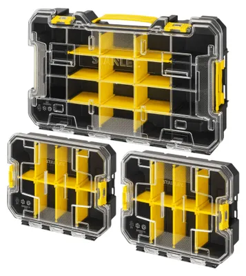 Zdjęcie produktu dla Zestaw organizerów Stanley Fatmax PRO-STACK, 3-częściowy, 450 x 225 x 140 mm, modułowy (FMST61150-1)
