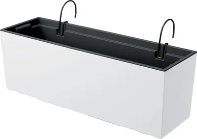 Imagen del producto de Caja de almacenamiento URBI CASE W con compartimentos y ganchos, 58 cm - color: blanco