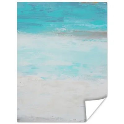 Produktbild von MuchoWow® Poster Farbe - Blau - Weiß - Kunst 90x120 cm - Wohnzimmer